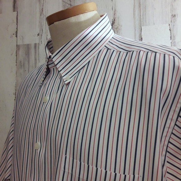 Bundle " 3 x $20" CHAPS Classic Fit Twill Stripes Button Up Shirt Size 18/18.5 - Picture 6 of 8